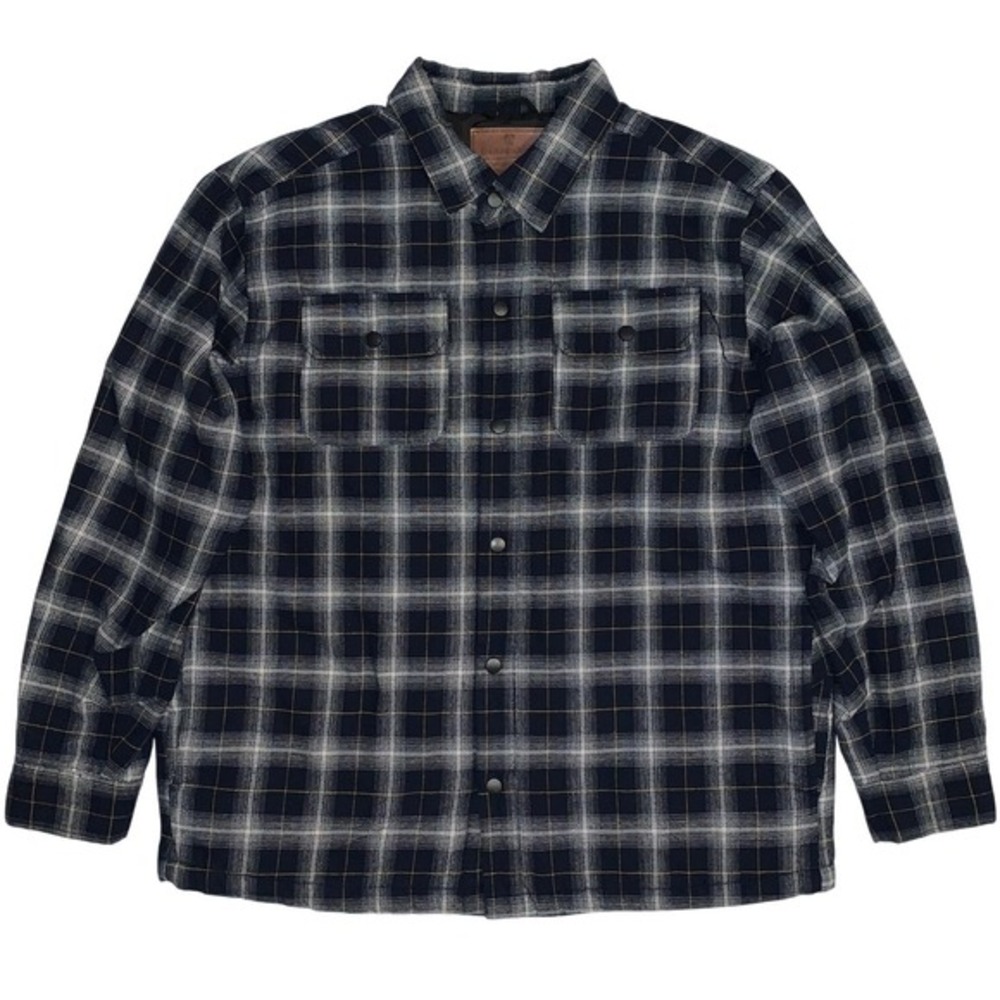Rugged Elements Flannel Plaid Lined Shacket Men's XL Snap Chest Pockets Gorpcore